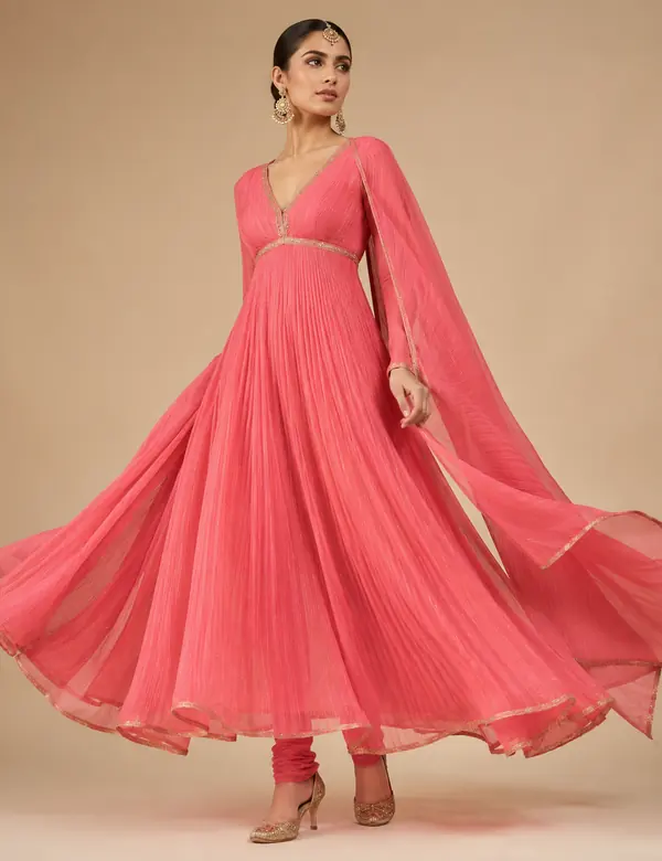 Anarkali design category for custom tailoring in Dubai by Riddhi Siddhi Fabrics & Tailoring