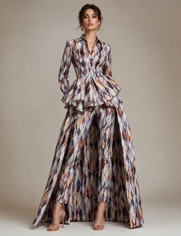 Olive Garden Ease Co-ord - Cord Sets custom tailoring design by Riddhi Siddhi Fabrics & Tailoring Dubai