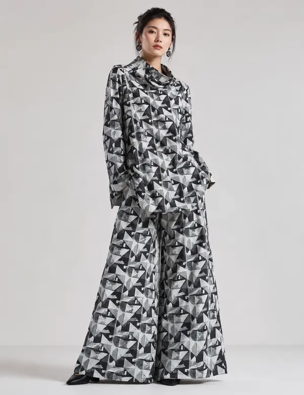 Silver Signature Co-ord Set - Cord Sets custom tailoring design by Riddhi Siddhi Fabrics & Tailoring Dubai