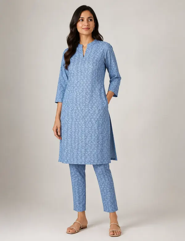 Silver City Ease Co-ord - Cord Sets custom tailoring design by Riddhi Siddhi Fabrics & Tailoring Dubai