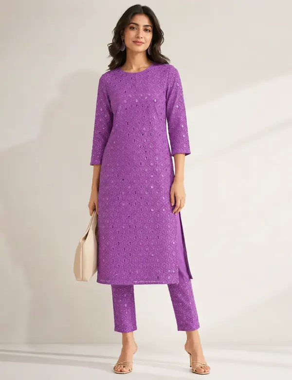 Amethyst Smart Resort Co-ord - Cord Sets custom tailoring design by Riddhi Siddhi Fabrics & Tailoring Dubai