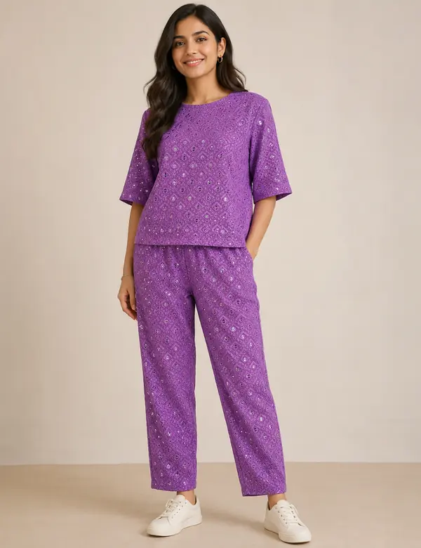 Rose Boutique Co-ord - Cord Sets custom tailoring design by Riddhi Siddhi Fabrics & Tailoring Dubai