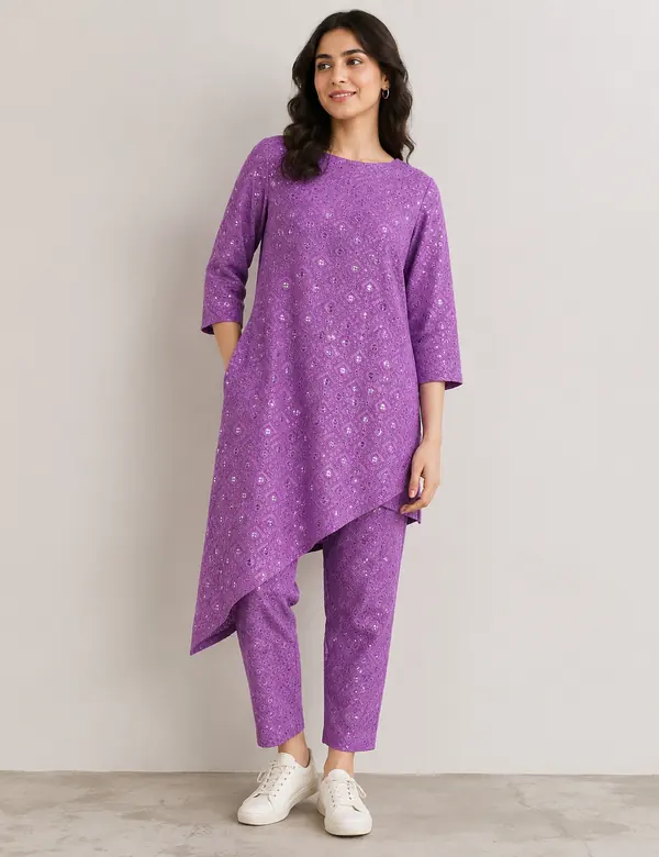 Amethyst Casual Couture Co-ord - Cord Sets custom tailoring design by Riddhi Siddhi Fabrics & Tailoring Dubai