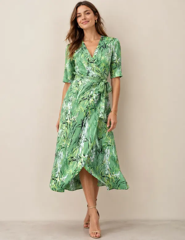 Sage Resort Collar Dress - Dresses custom tailoring design by Riddhi Siddhi Fabrics & Tailoring Dubai