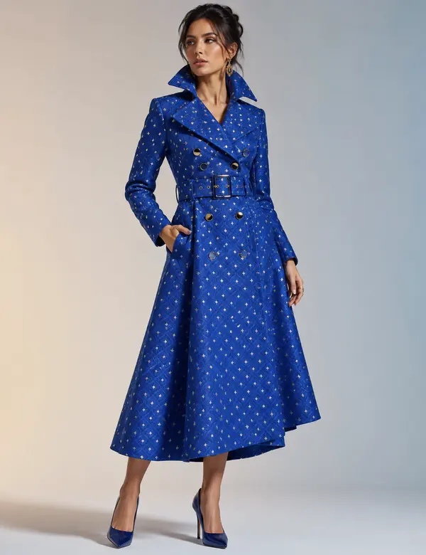 Navy Tropical Drift Dress - Dresses custom tailoring design by Riddhi Siddhi Fabrics & Tailoring Dubai