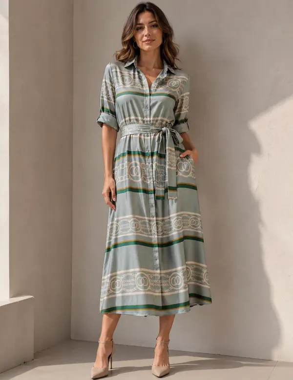 Olive Courtyard Dress - Dresses custom tailoring design by Riddhi Siddhi Fabrics & Tailoring Dubai