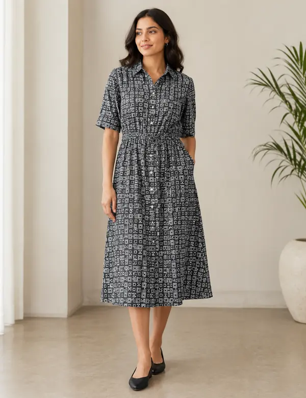 Sand Signature Day Dress - Dresses custom tailoring design by Riddhi Siddhi Fabrics & Tailoring Dubai