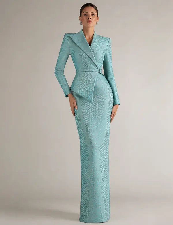 Sage Art Print Dress - Dresses custom tailoring design by Riddhi Siddhi Fabrics & Tailoring Dubai