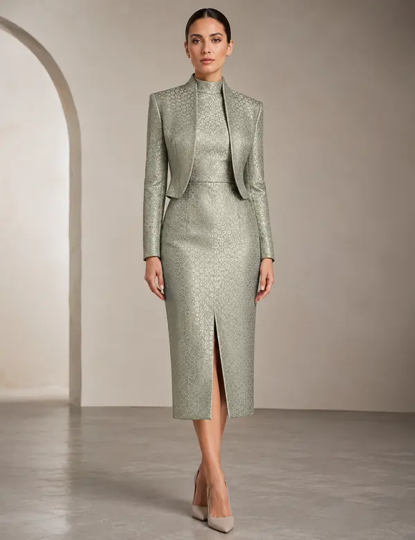 Sage Resort Ease Dress - Dresses custom tailoring design by Riddhi Siddhi Fabrics & Tailoring Dubai
