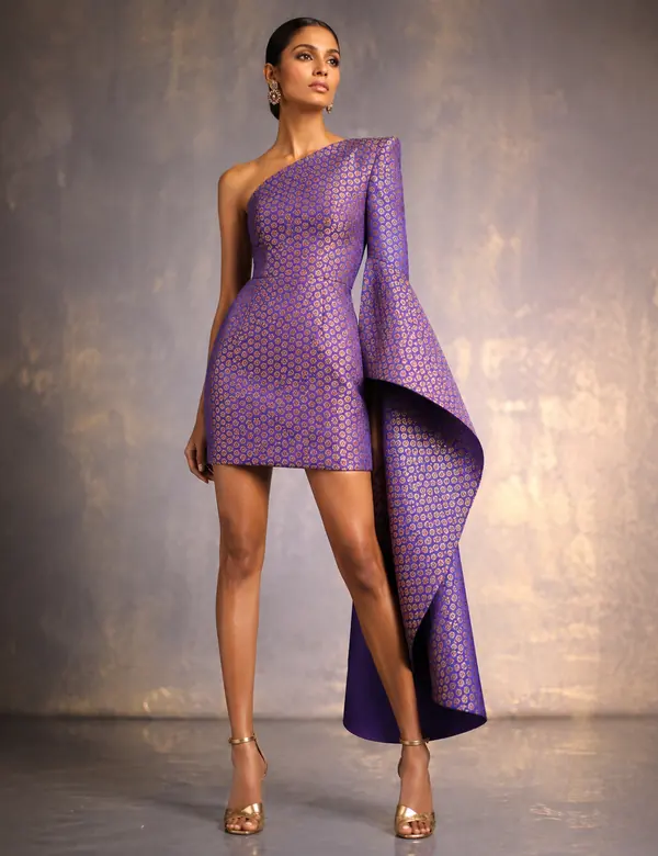 Sage Maison Midi Dress - Dresses custom tailoring design by Riddhi Siddhi Fabrics & Tailoring Dubai