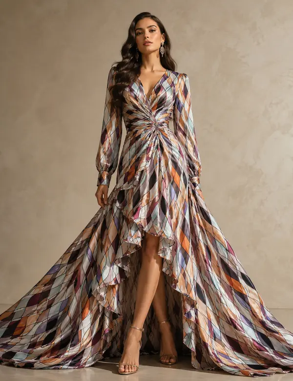Sage Garden Gala Gown - Gowns custom tailoring design by Riddhi Siddhi Fabrics & Tailoring Dubai