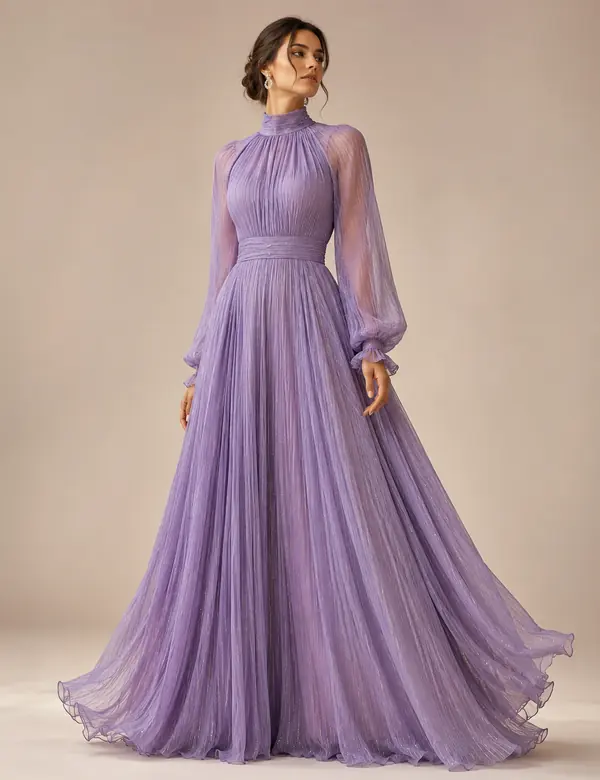 Silver Royal Bloom Gown - Gowns custom tailoring design by Riddhi Siddhi Fabrics & Tailoring Dubai