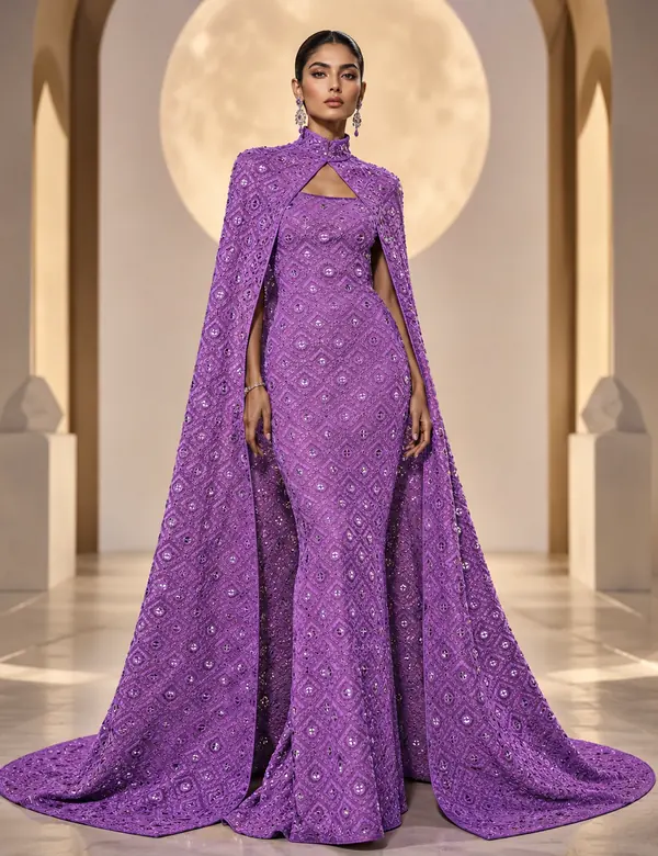 Rose Heritage Gala Gown - Gowns custom tailoring design by Riddhi Siddhi Fabrics & Tailoring Dubai