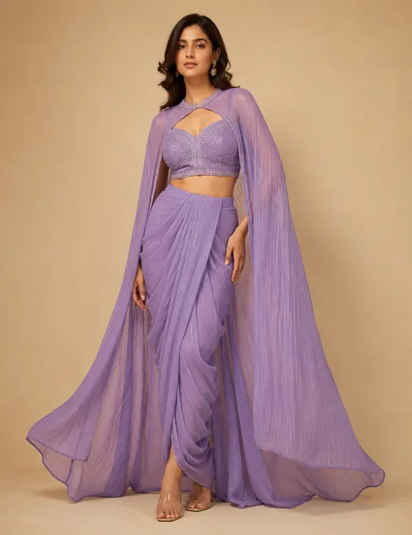 Indo Western design category for custom tailoring in Dubai by Riddhi Siddhi Fabrics & Tailoring