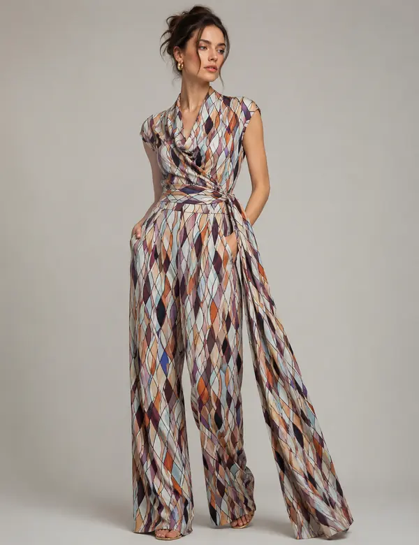 Olive Resort Jumpsuit - Jumpsuits custom tailoring design by Riddhi Siddhi Fabrics & Tailoring Dubai