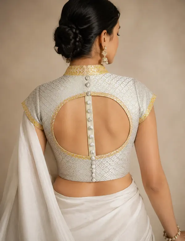 Sand Signature Saree Blouse - Saree Blouse custom tailoring design by Riddhi Siddhi Fabrics & Tailoring Dubai