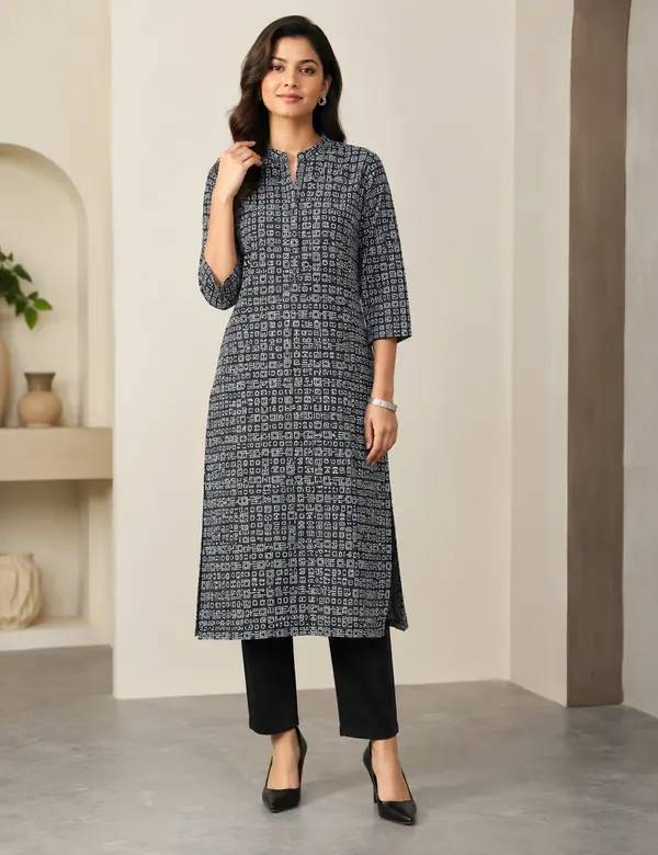 Sage Modern Tunic Trouser Set - Trouser &amp; Top custom tailoring design by Riddhi Siddhi Fabrics & Tailoring Dubai