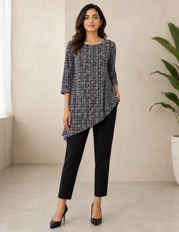 Sage Boutique Trouser Set - Trouser &amp; Top custom tailoring design by Riddhi Siddhi Fabrics & Tailoring Dubai