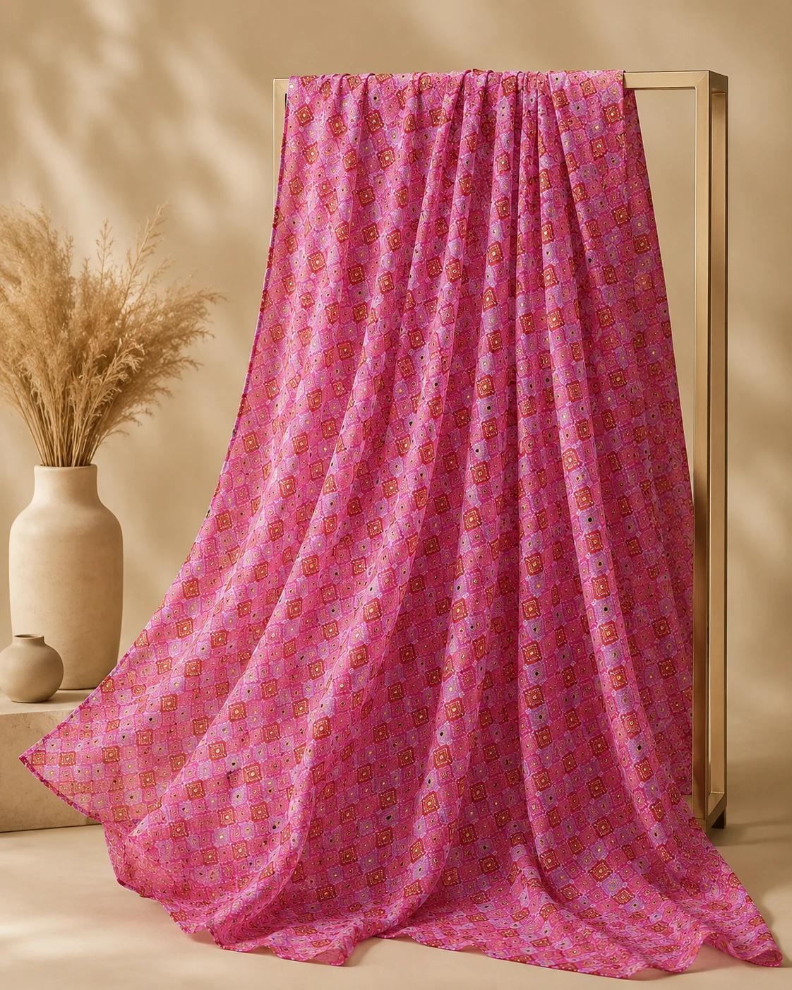 Rani Pink Mirror Grid Chinon