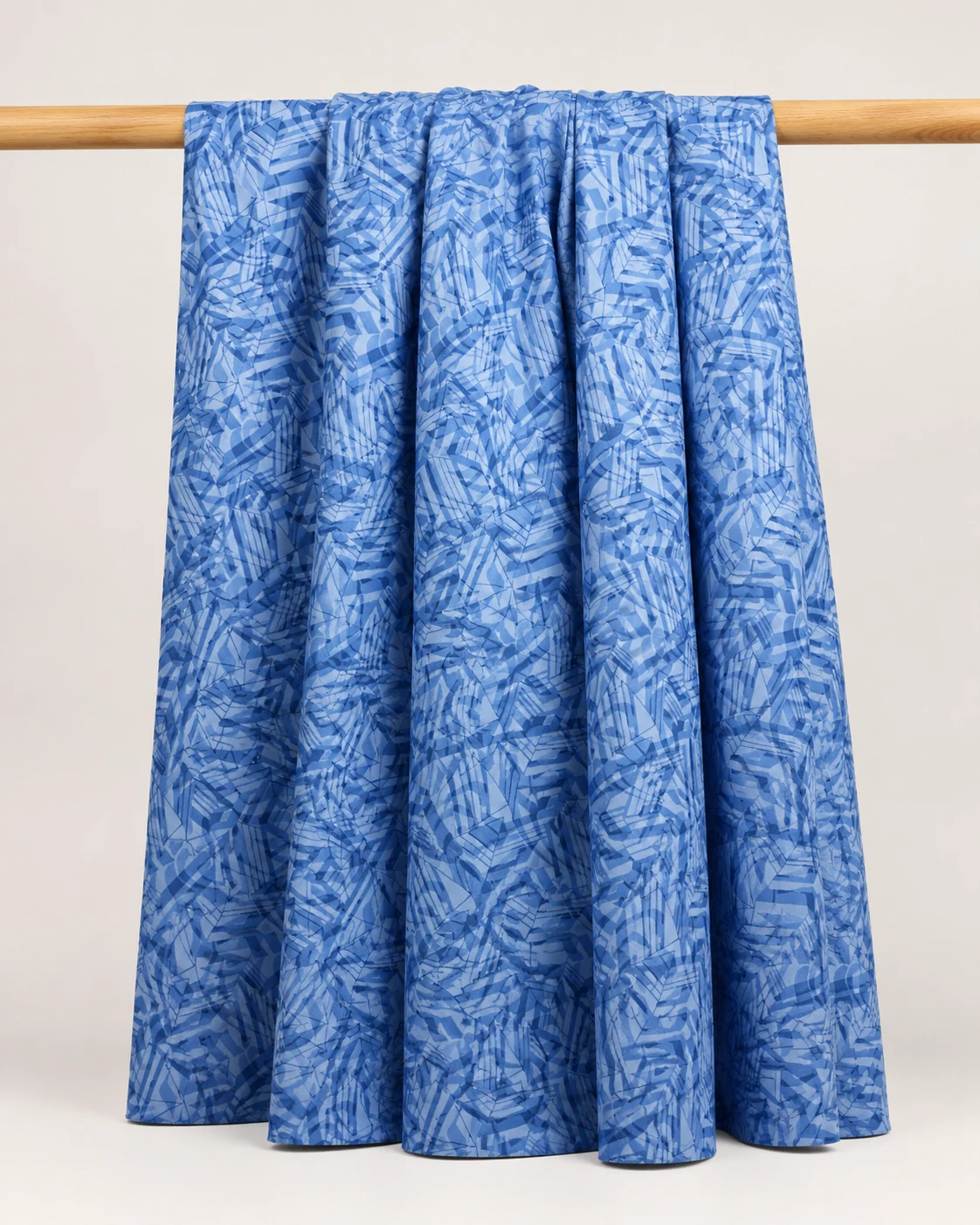Blue Geometric Canvas Cotton