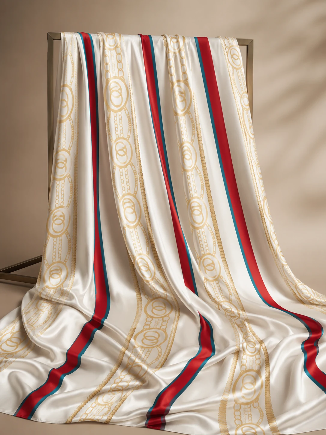 Ivory Regal Chain Satin